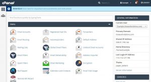 Cpanel dashboard