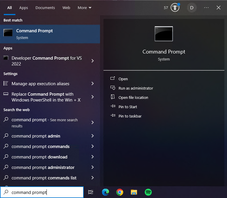 command prompt
